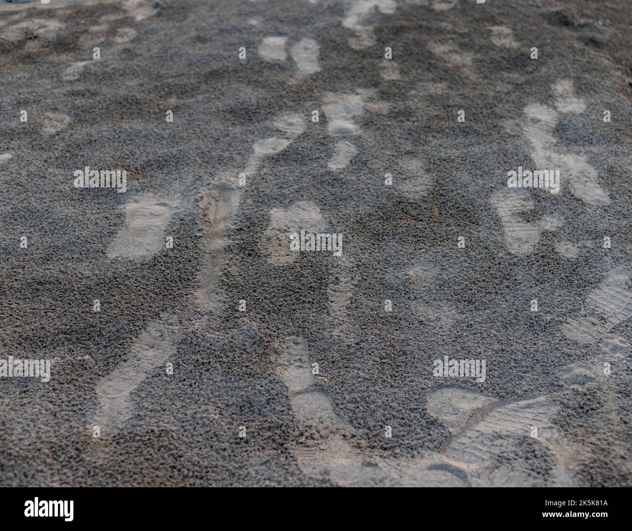 Shoes marks on the river sand Stock Photo Alamy