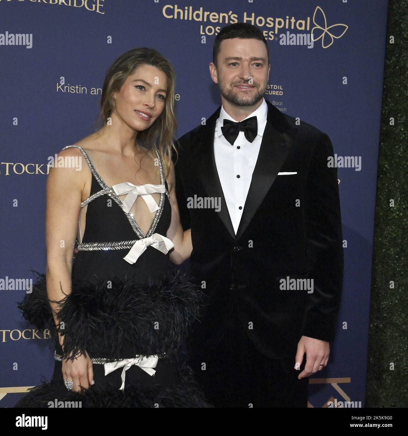 Los Angeles, United States. 08th Oct, 2022. Jessica Biel and Justin Timberlake attend the Children's Hospital Los Angeles CHLA gala at Barker Hangar in Santa Monica, California on Saturday, October 8, 2022. Hosted by actor Chris Pine and his father, actor Robert Pine, the evening featured a live performance by Timberlake and paid tribute to the hospital's frontline clinical team members and philanthropists who help CHLA fulfill its mission of creating hope and building healthier futures for children. Photo by Jim Ruymen/UPI Credit: UPI/Alamy Live News Stock Photo