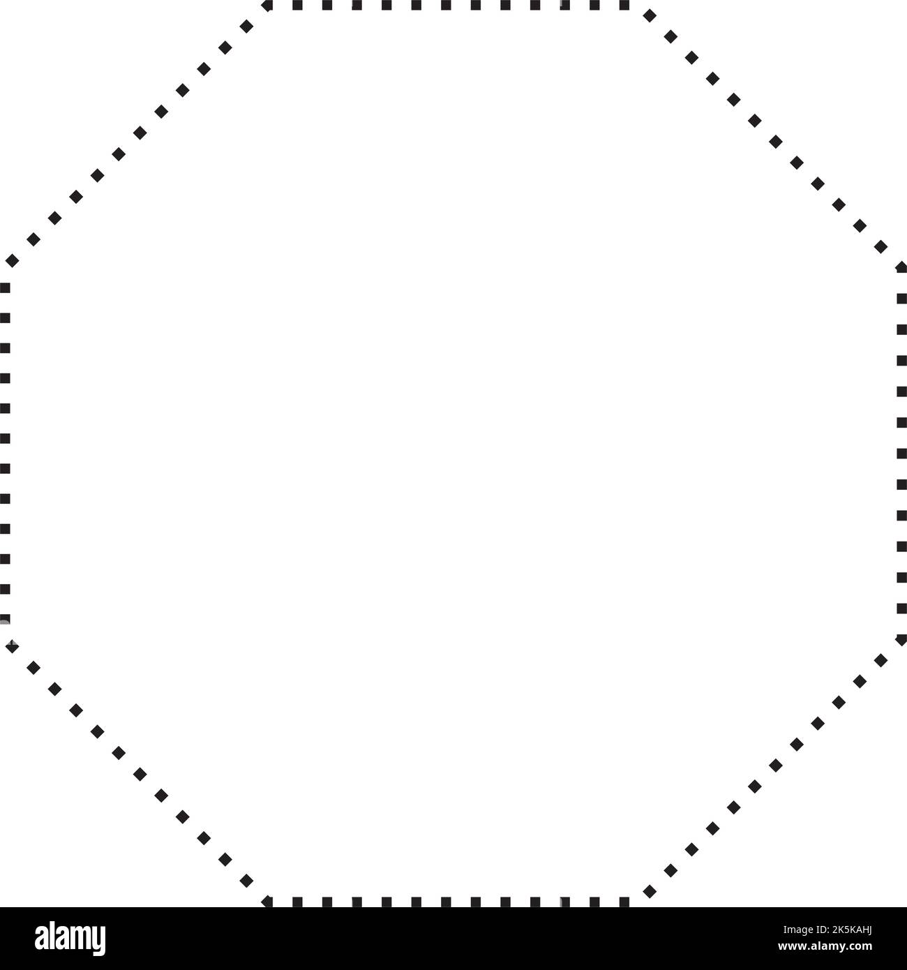 Octagon symbol dotted shape vector icon for creative graphic design ui