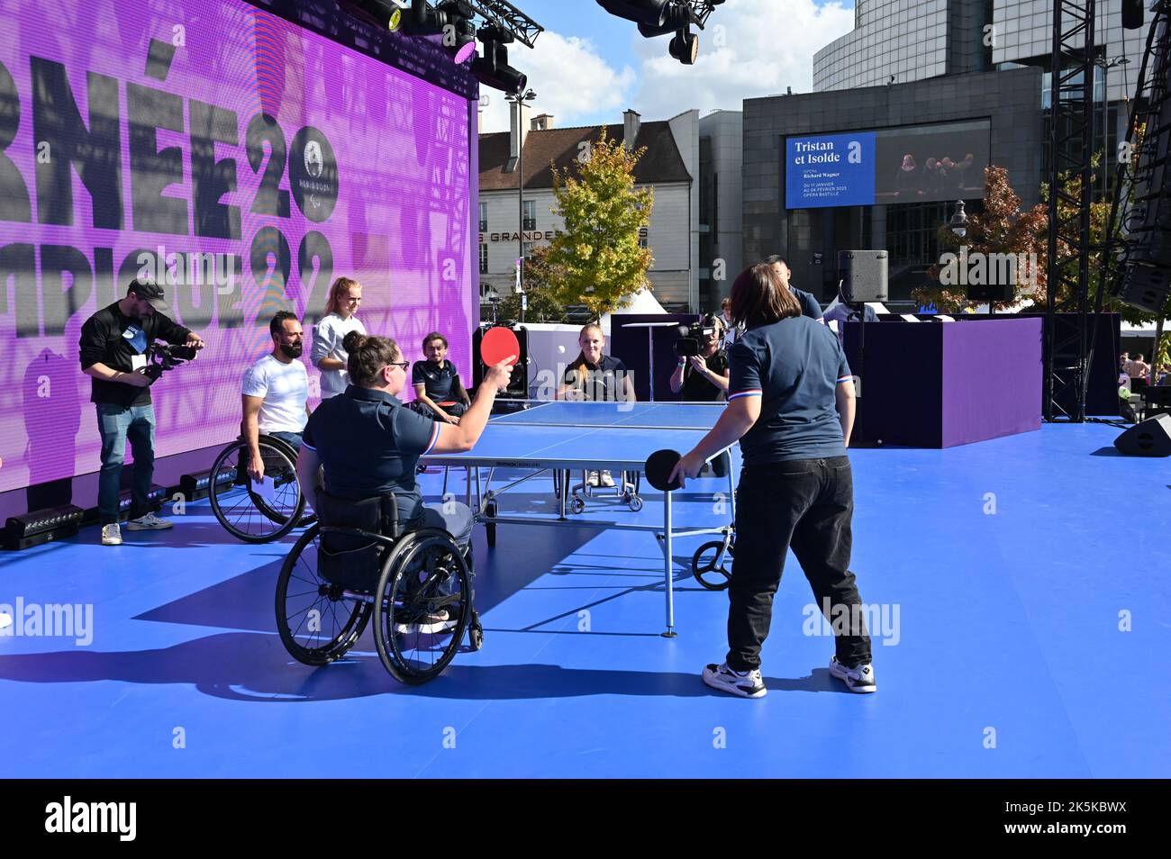 Flora Vautier, French table tennis player during the first Paralympic