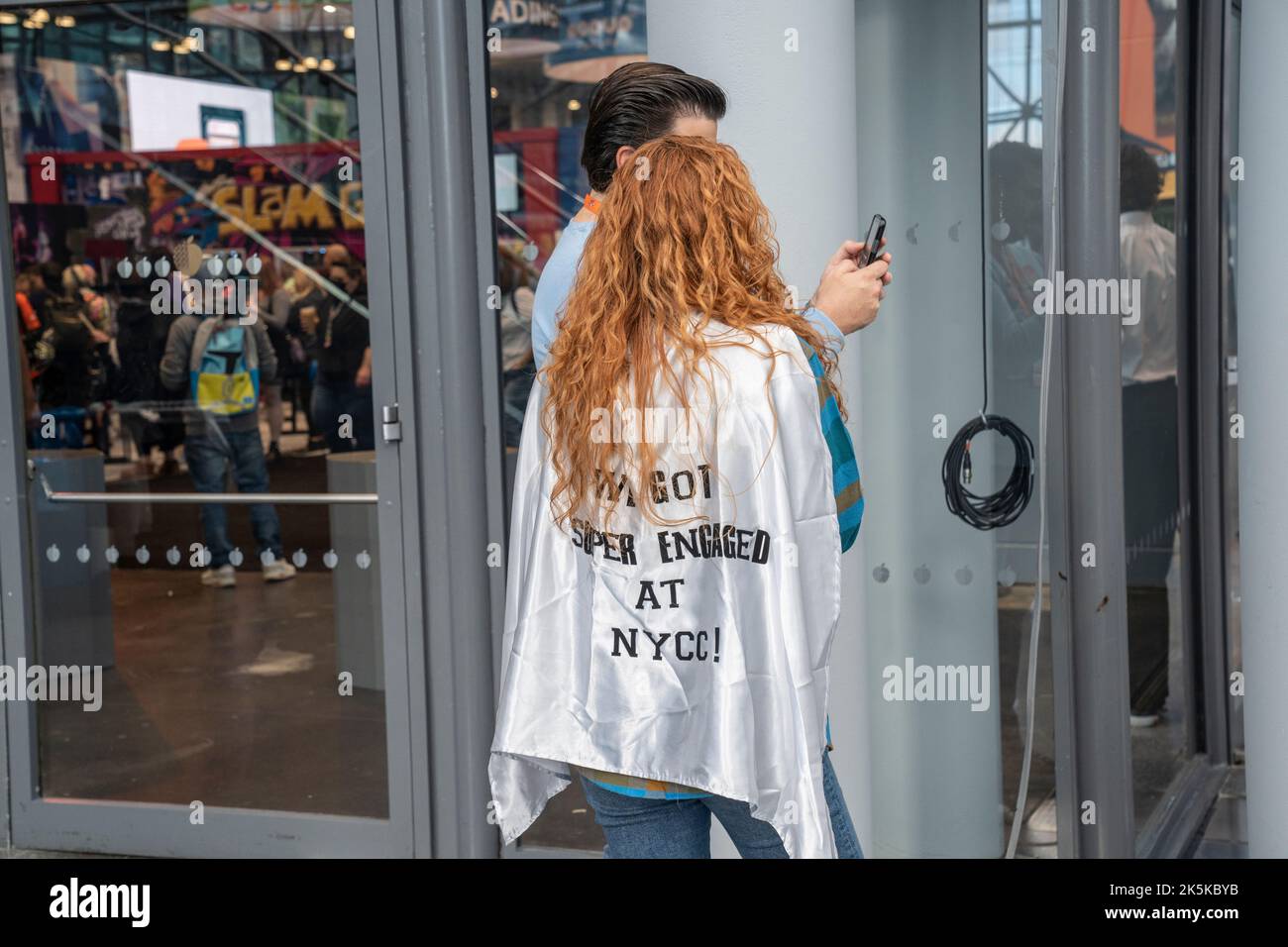 Emily and Vinny got engaged during Comic Con at Jacob Javits Center in