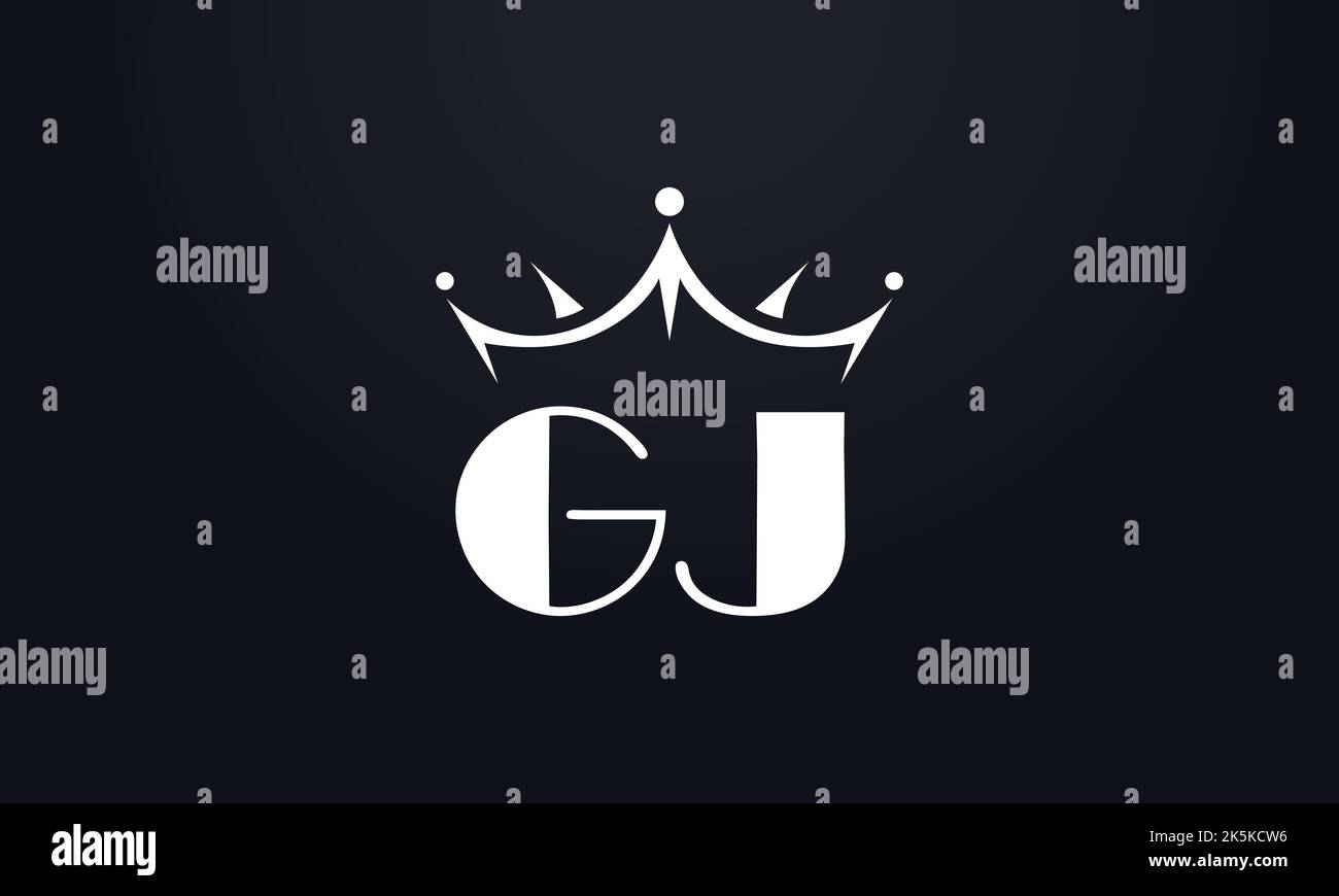 King crown logo design vector and extra bold queen symbol Stock Vector