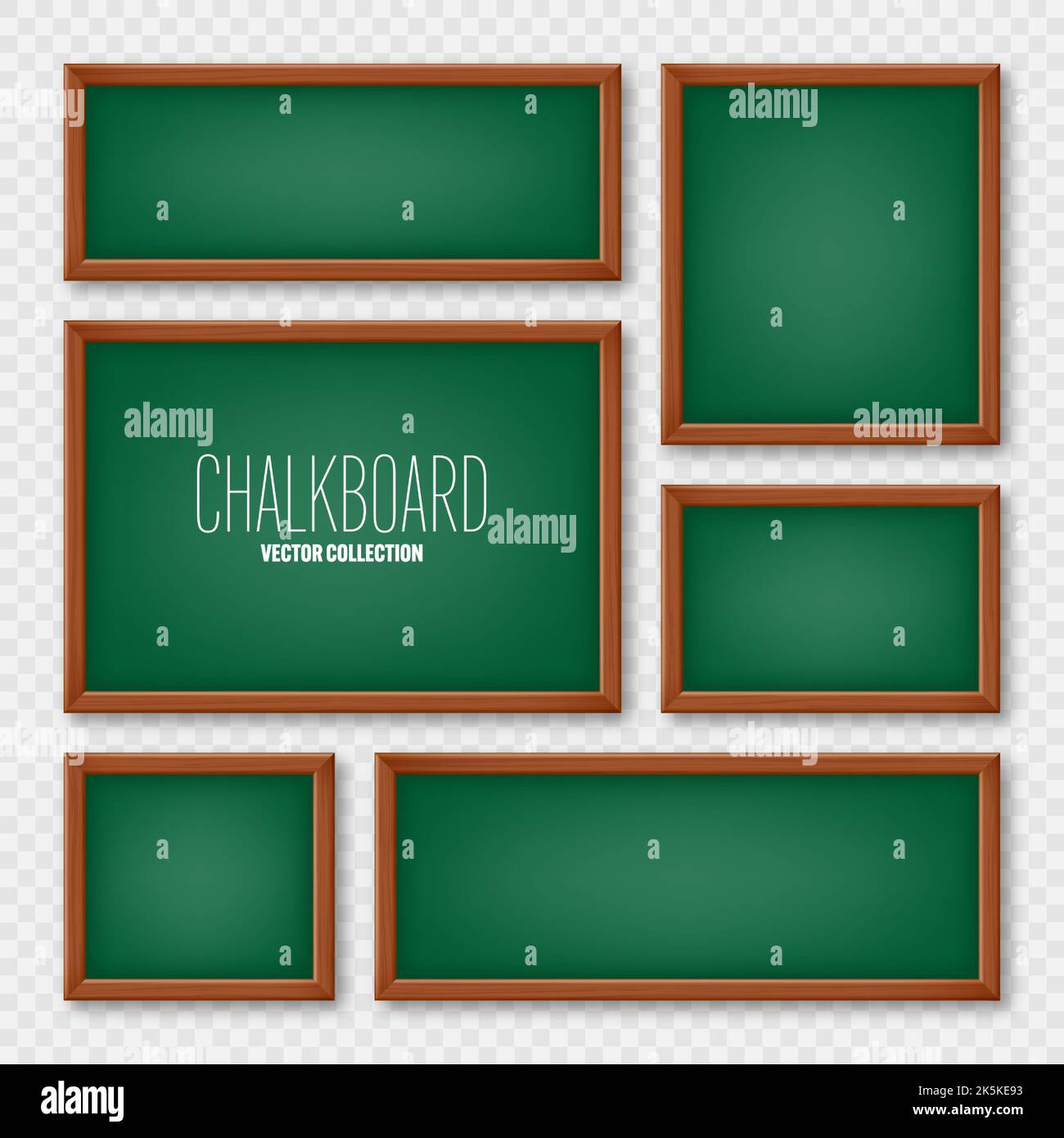 Realistic Various Chalkboards In A Wooden Frame Green Restaurant Menu Board School Blackboard 6047