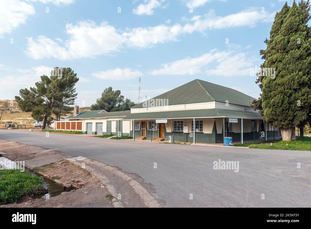 LOXTON, SOUTH AFRICA SEP 2, 2022 A street scene, with a liquor store