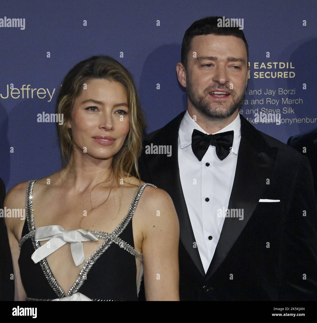 Los Angeles, United States. 08th Oct, 2022. Jessica Biel and Justin Timberlake attend the Children's Hospital Los Angeles CHLA gala at Barker Hangar in Santa Monica, California on Saturday, October 8, 2022. Hosted by actor Chris Pine and his father, actor Robert Pine, the evening featured a live performance by Timberlake and paid tribute to the hospital's frontline clinical team members and philanthropists who help CHLA fulfill its mission of creating hope and building healthier futures for children. Photo by Jim Ruymen/UPI Credit: UPI/Alamy Live News Stock Photo