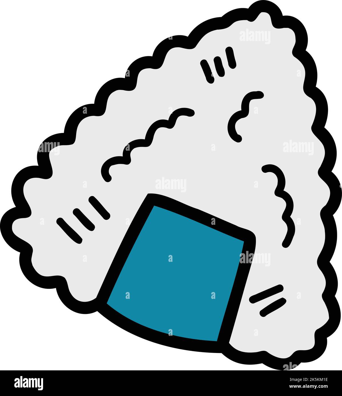 Hand Drawn Seaweed Rice Ball illustration isolated on background Stock