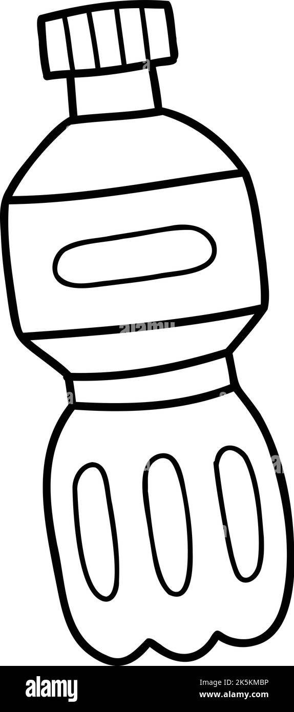 Hand Drawn soft drink bottle illustration isolated on background Stock