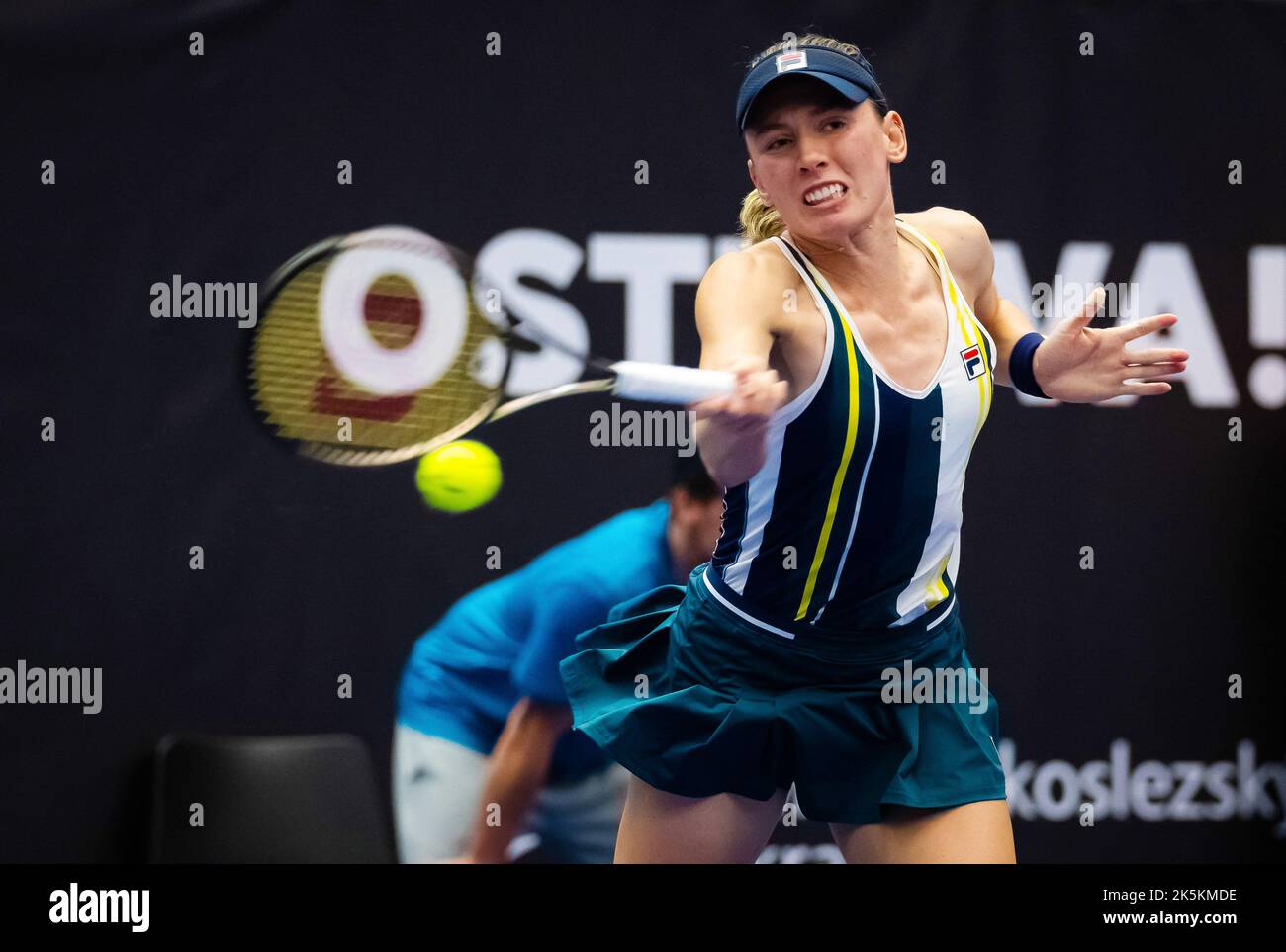 Ekaterina Alexandrova of Russia in action against Tereza Martincova of