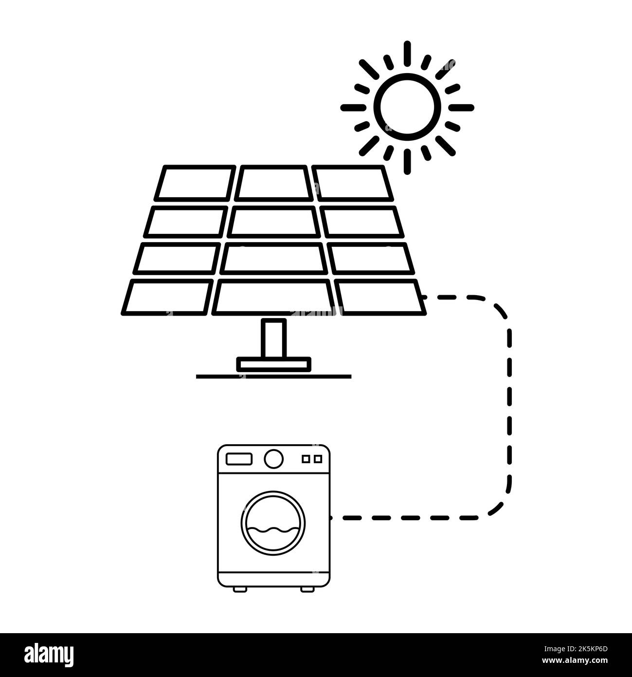 Solar panel icon, green power technology, ecology alternative energy