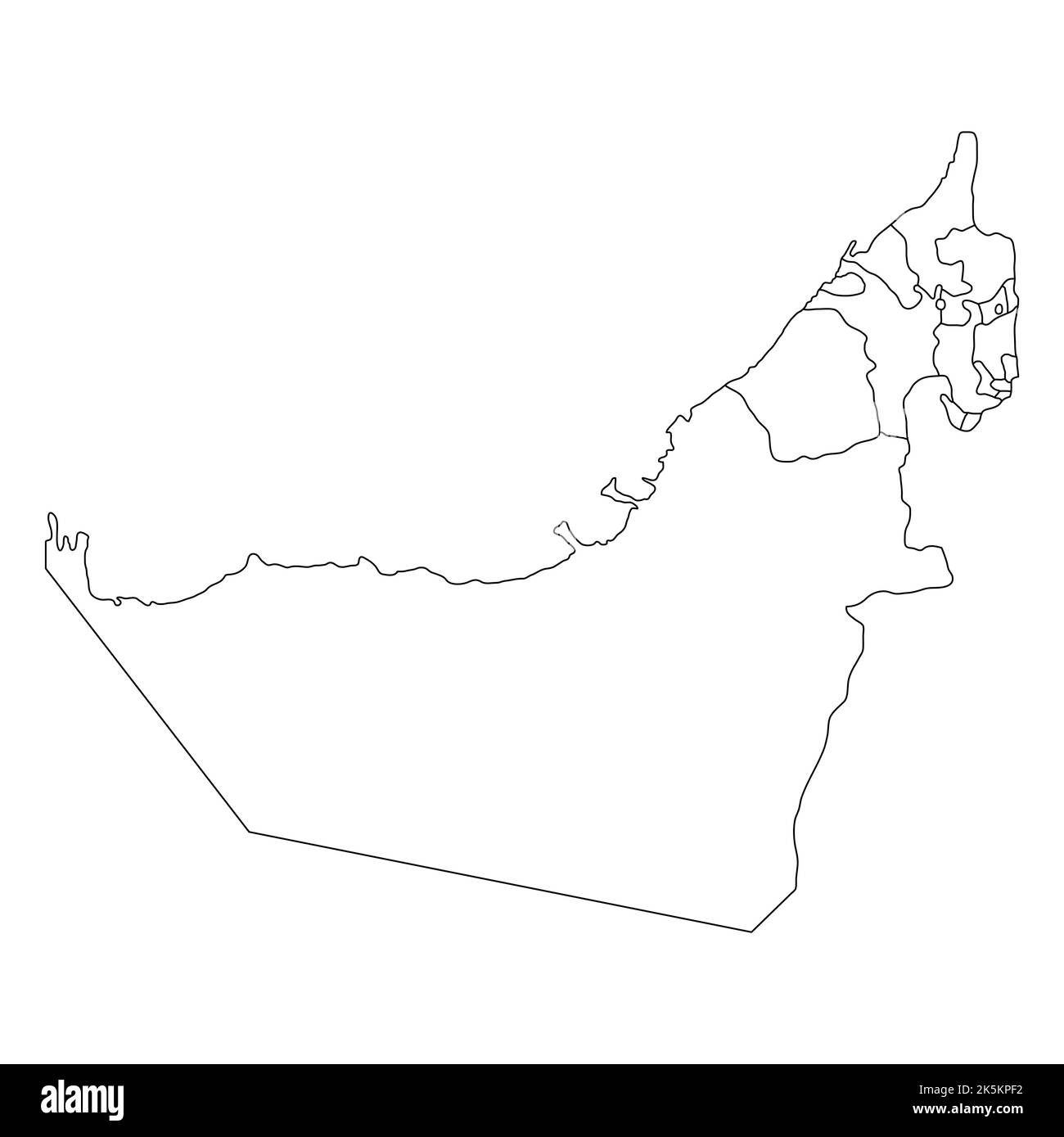 United arab emirates map icon, geography blank concept, isolated 