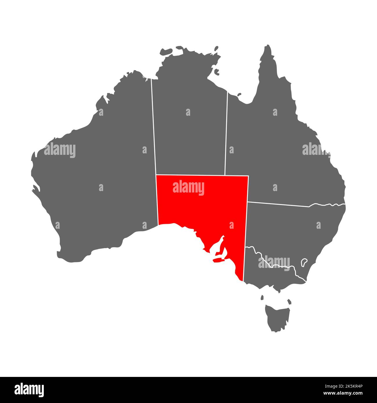 Australia map of South Australia icon, geography blank concept
