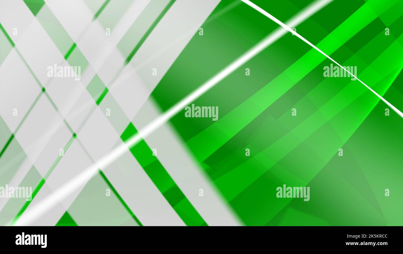 Abstrakter Hintergrund, grün, 8K  hell, dunkel, schwarz, weiß, grau,  Strahl, Laser, Nebel, Streifen, Gitter, Quadrat, Verlauf Stock Photo