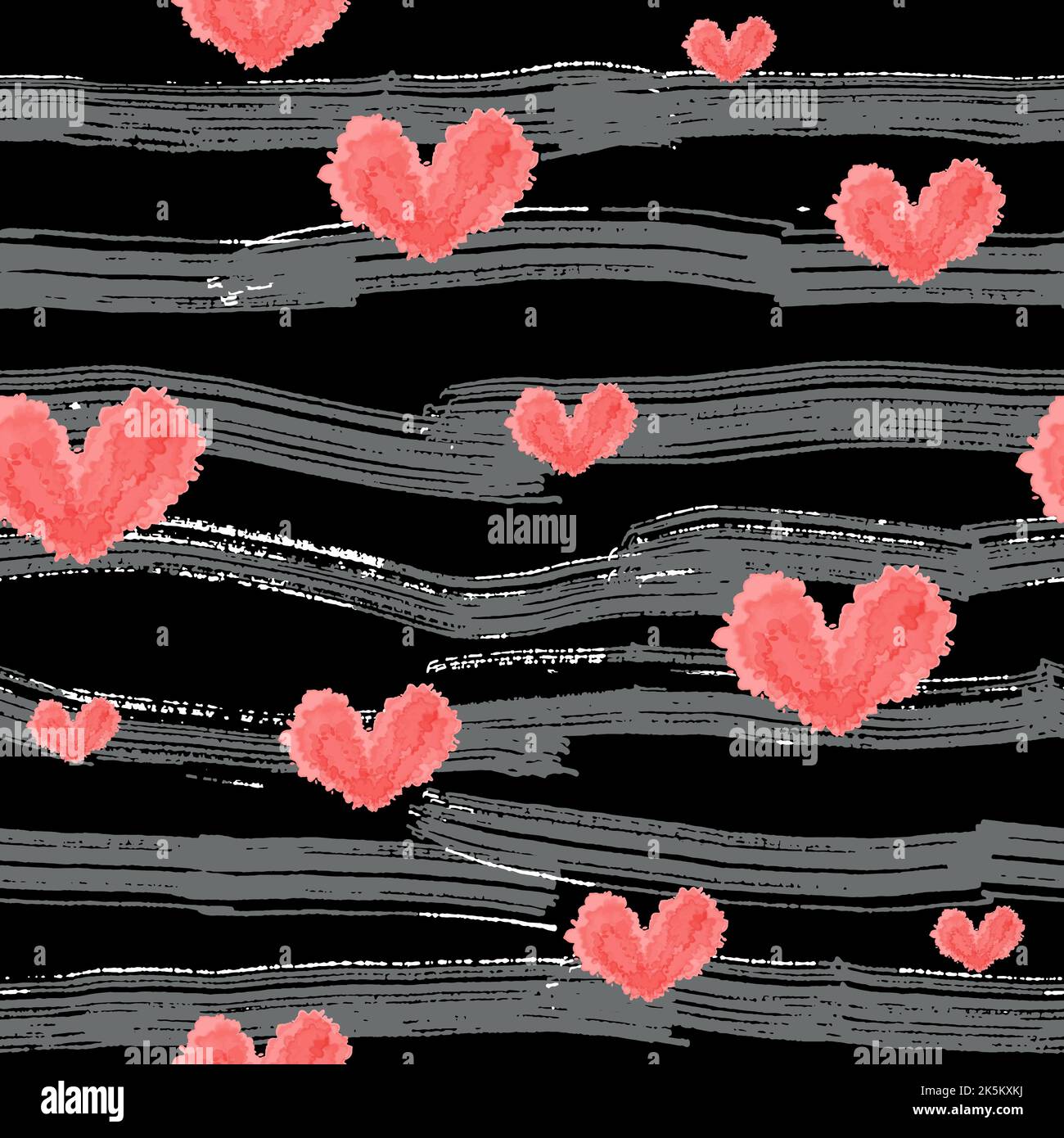 Watercolor handdrawn rough stripes vector seamless pattern. Elegant ...
