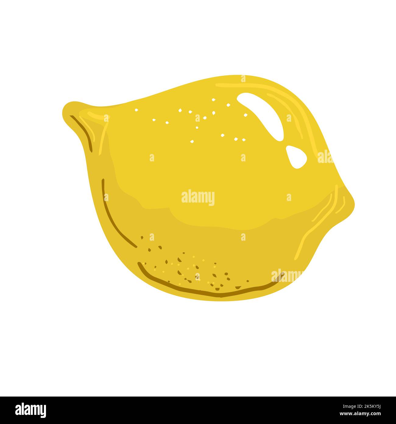 Lemon icon Fresh lemon fruits on summer season. Summer fruit Stock