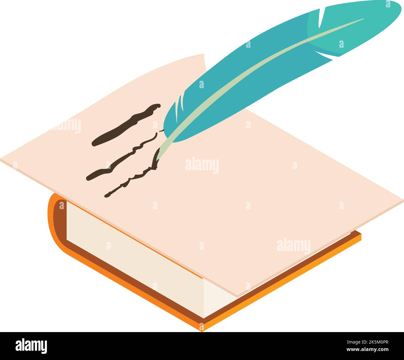 Plume vintage paper sheet Stock Vector Images - Alamy