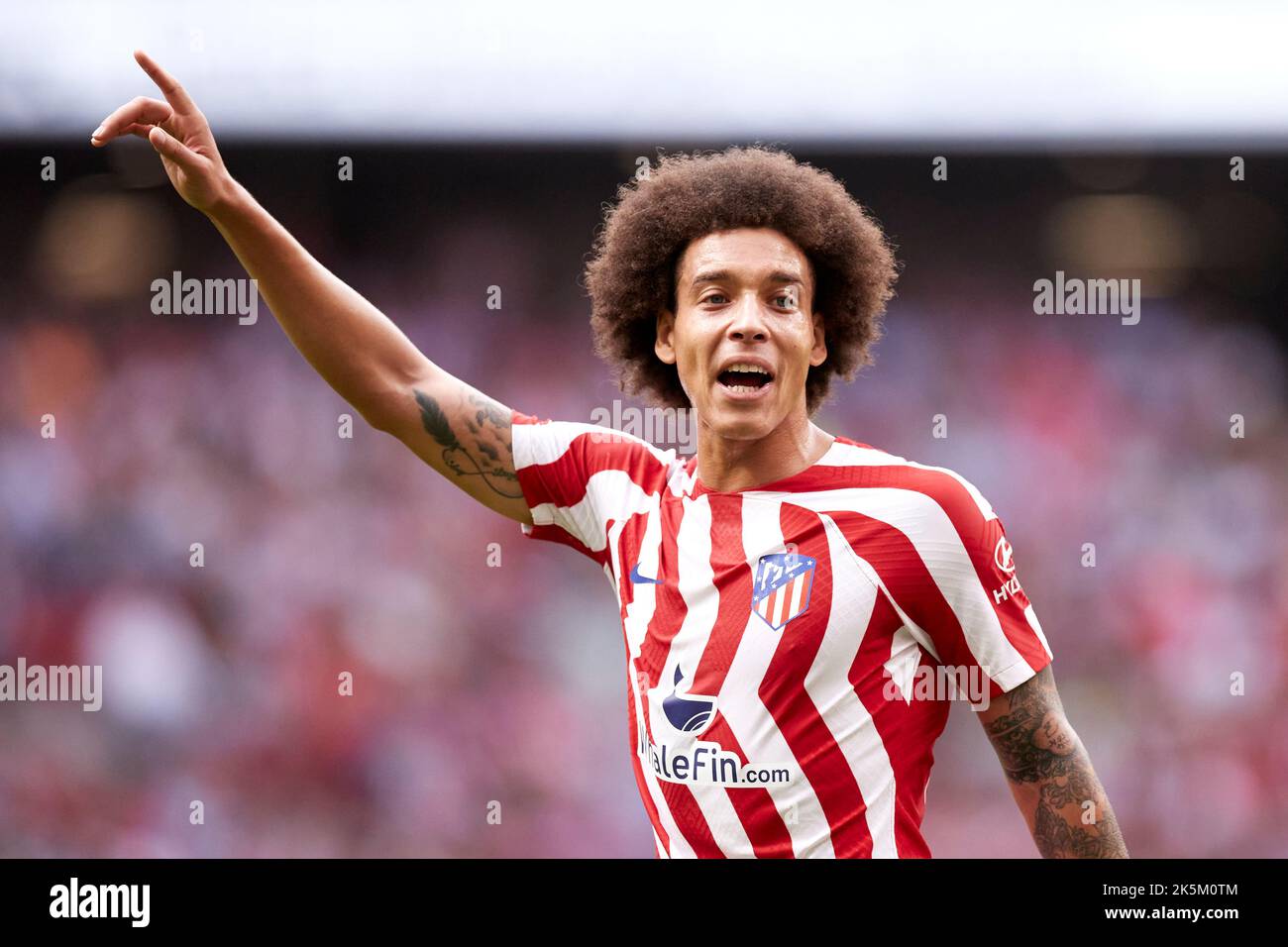 MADRID, SPAIN - OCTOBER 08: Axel Witsel of Atletico de Madrid reacts during the La Liga Santander match between Atletico de Madrid and Girona FC on October 08, 2022 at Civets Metropolitano in Madrid, Spain. Credit: Ricardo Larreina/AFLO/Alamy Live News Stock Photo