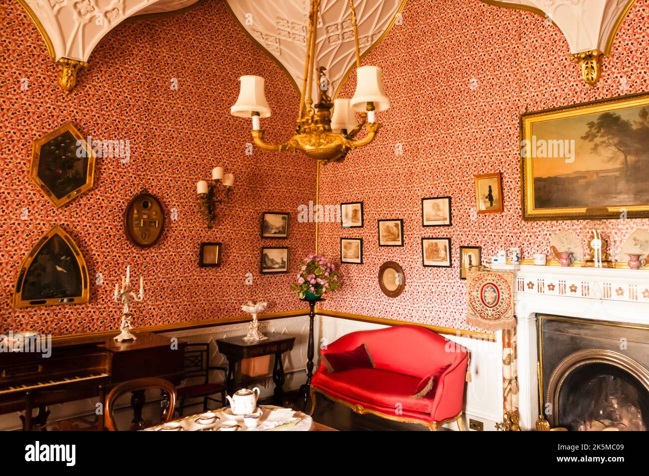 Old fashioned drawing room of a stately home. Stock Photo