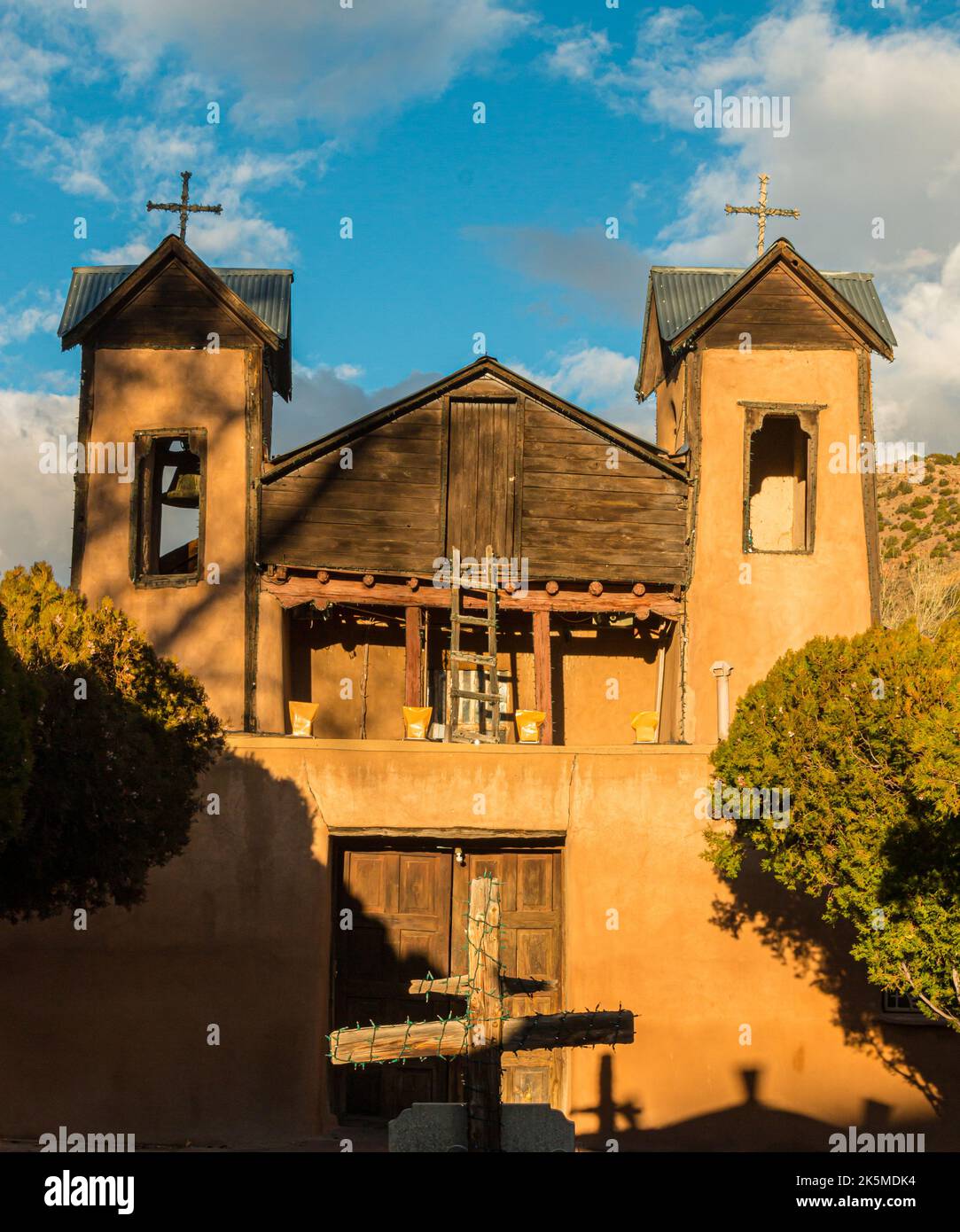 Evening Light on The Chapel at Sanctuario de Chimayo, Chimayo, New