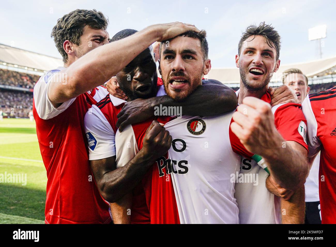 Rotterdam - Orkun Kokcu of Feyenoord celebrates the 1-0 during the ...