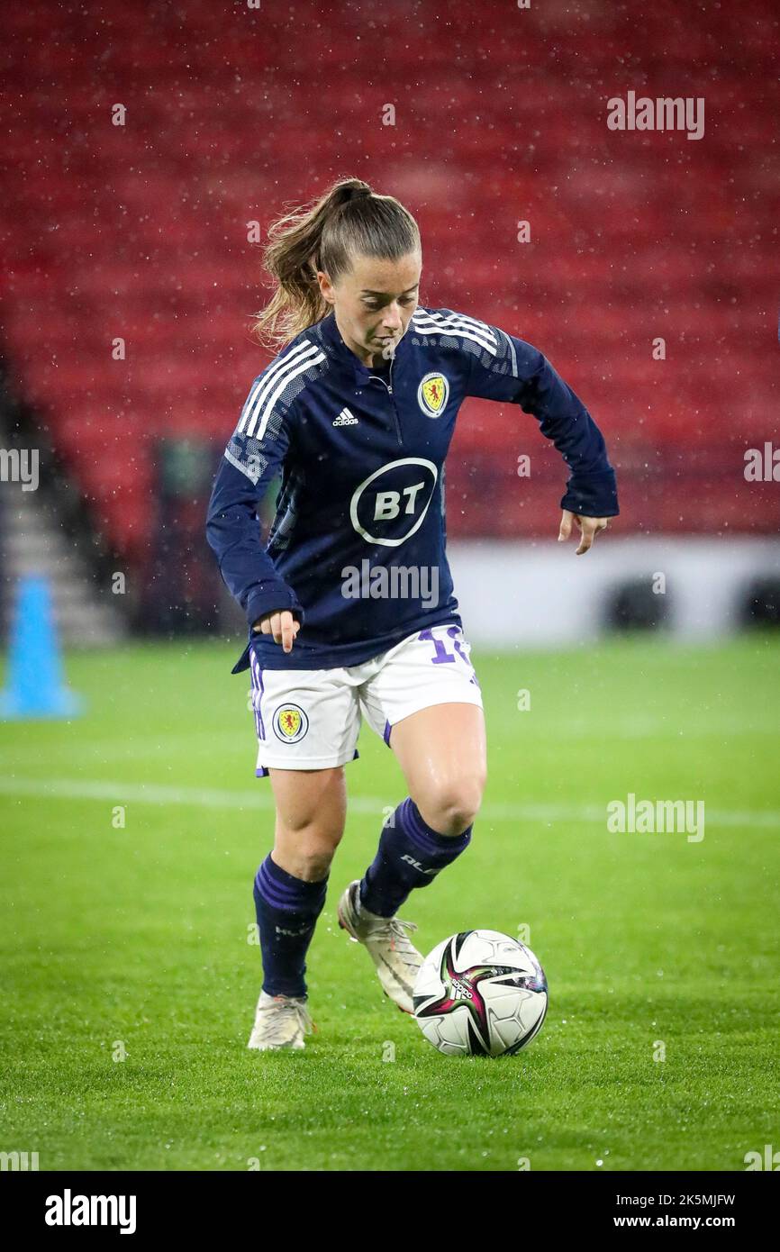 CHRISTIE MURRAY, a Scottish International football player, photographed during a warm up and training session at Hampden Park Glasgow Scotland Stock Photo