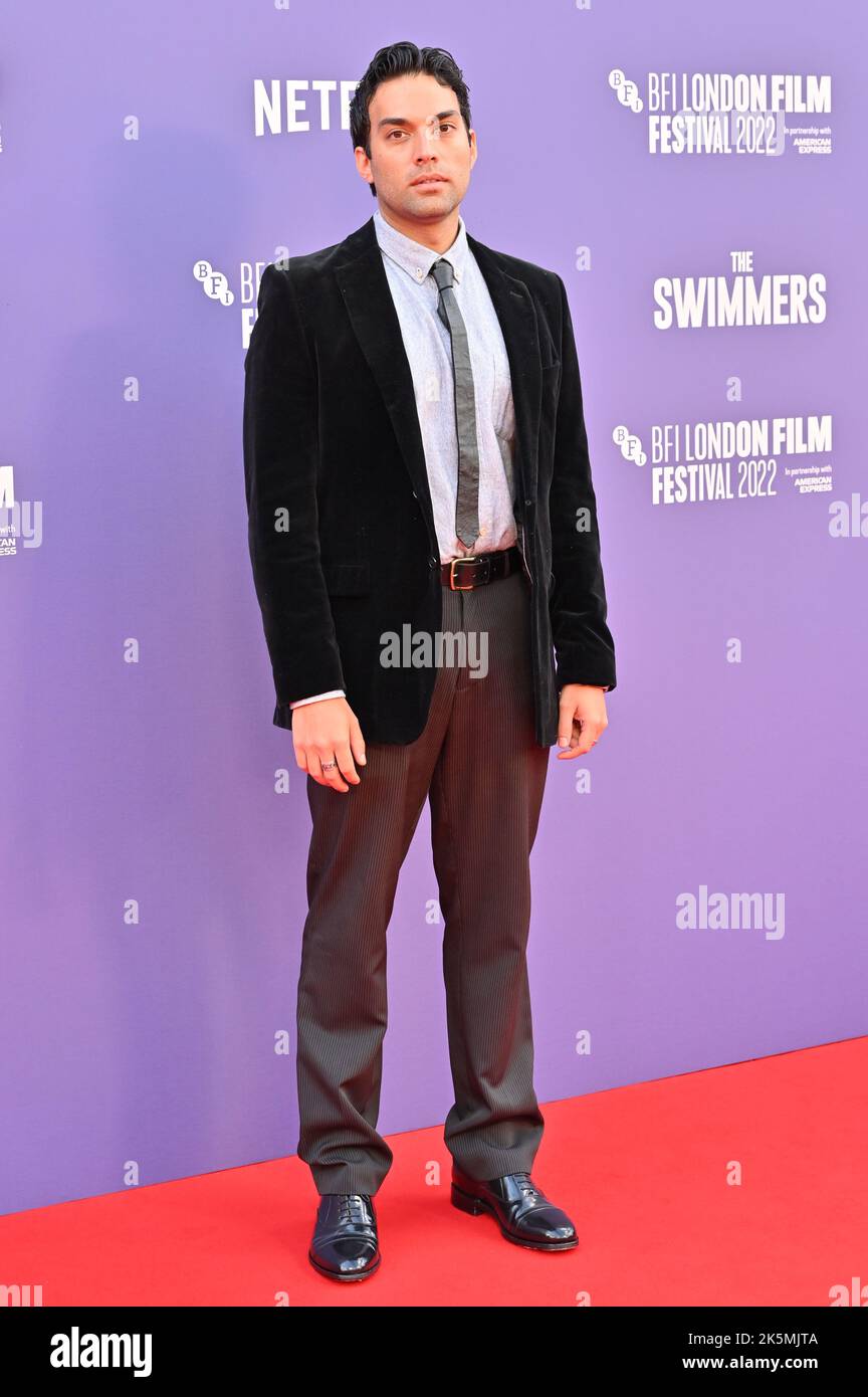 London, UK. 9th Oct 2022. James Krishna Floyd attend The Swimmers - UK Premiere of the BFI London Film Festival’s 2022 on 9th October 2022 at the South Bank, Royal Festival Hall, London, UK. Credit: See Li/Picture Capital/Alamy Live News Stock Photo