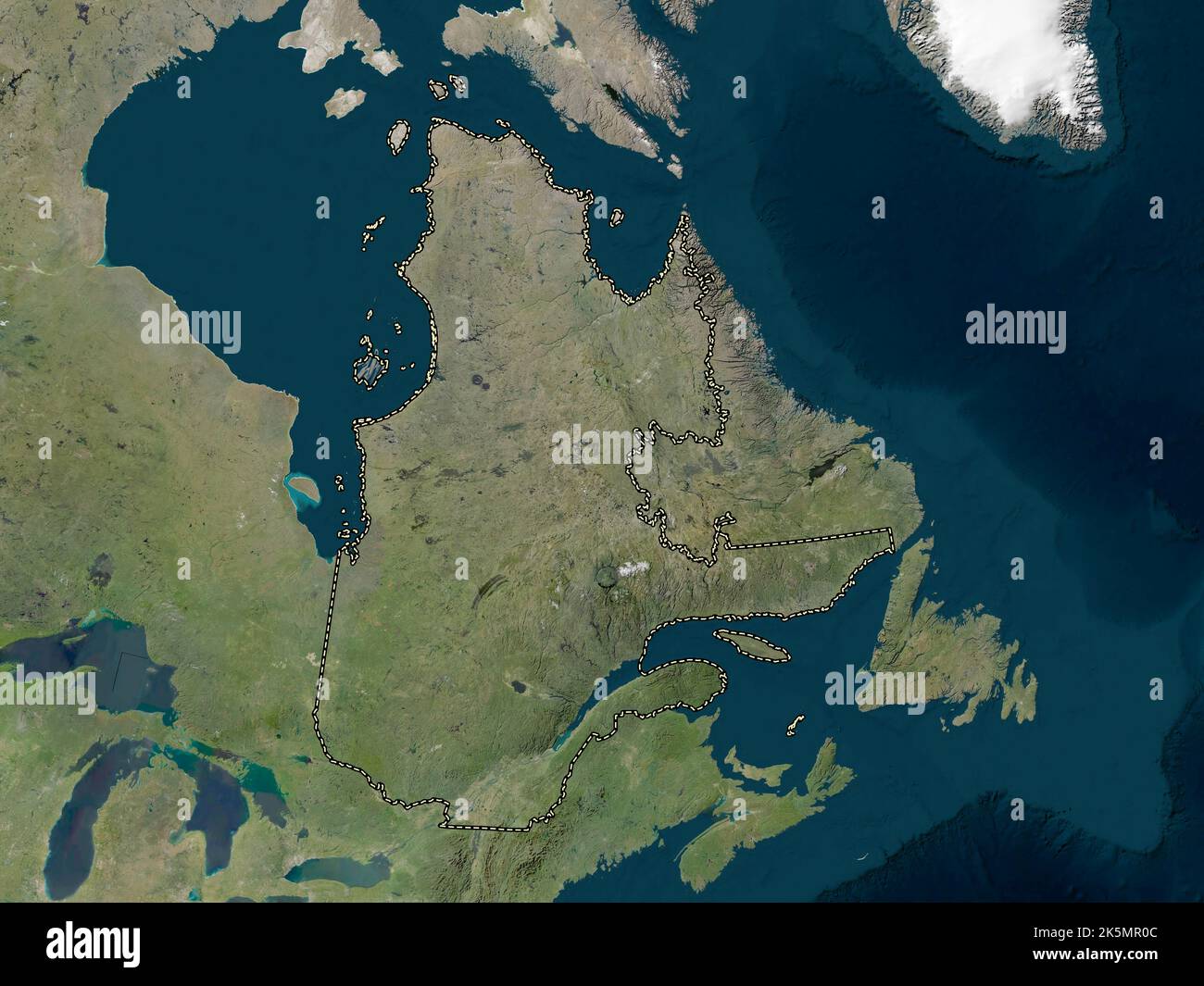 Quebec, province of Canada. Low resolution satellite map Stock Photo