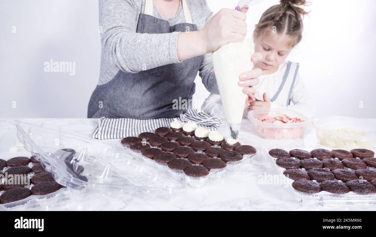 Chocolate cupcakes Stock Photo