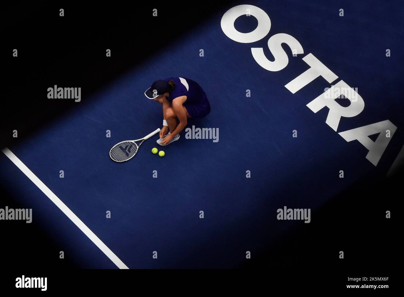 Iga Swiatek of Poland in action during the WTA Agel Open 2022 women's