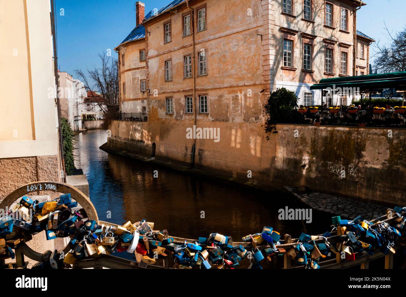 Lovers Lock Bridge in Prague, Czech Republic Stock Photo Alamy