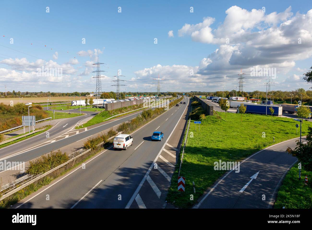 Hoxhöfe rest area on the A44 motorway Stock Photo Alamy