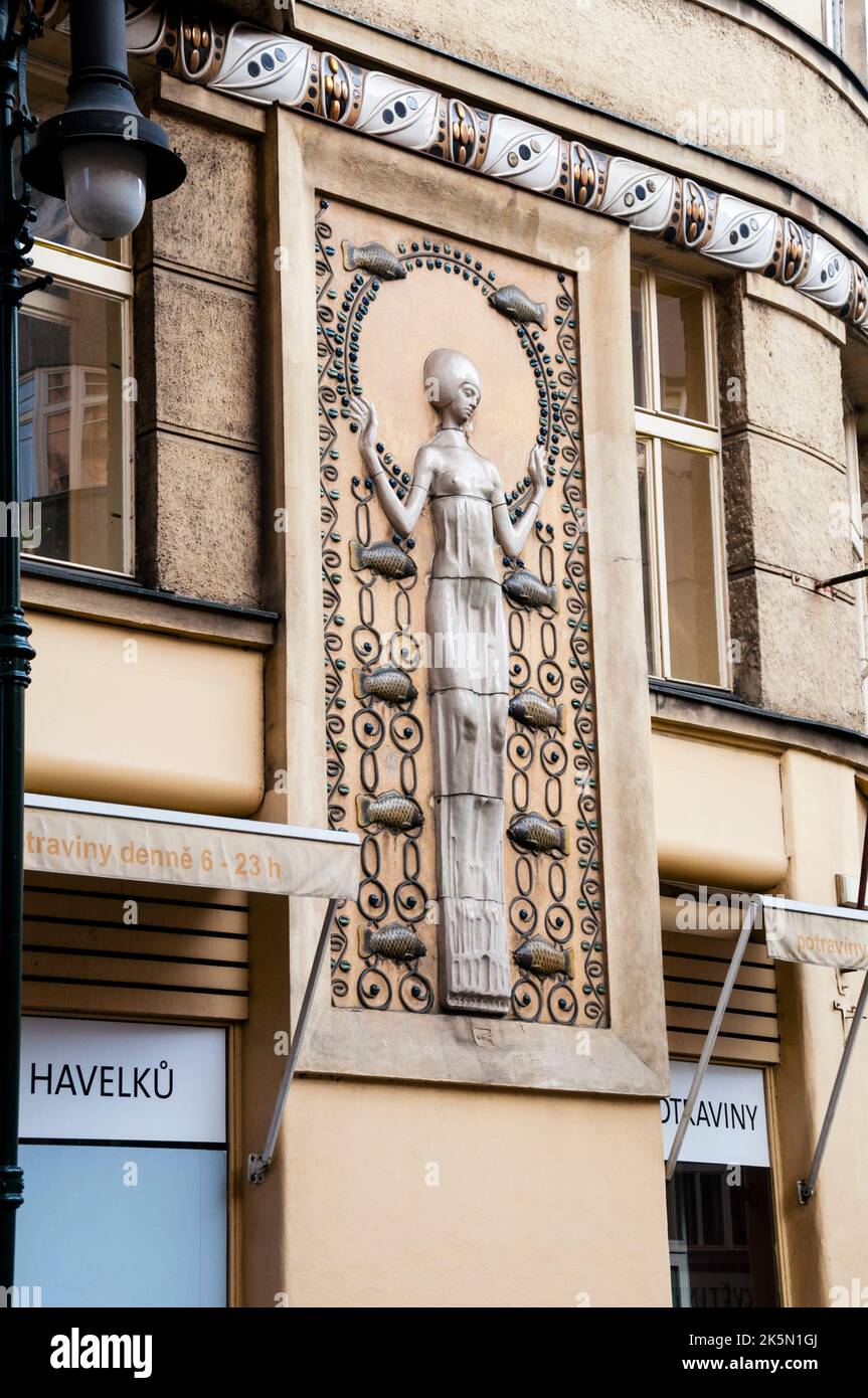 Art Nouveau architecture in Prague, Czech Republic Stock Photo - Alamy