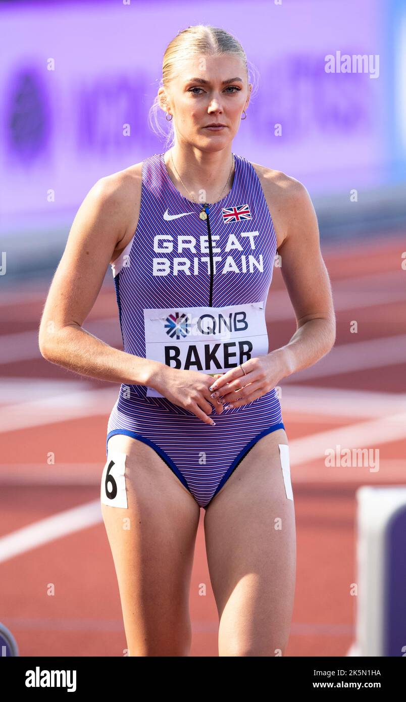 Ellie Baker of GB&NI competing in the women’s 800m heats at the World