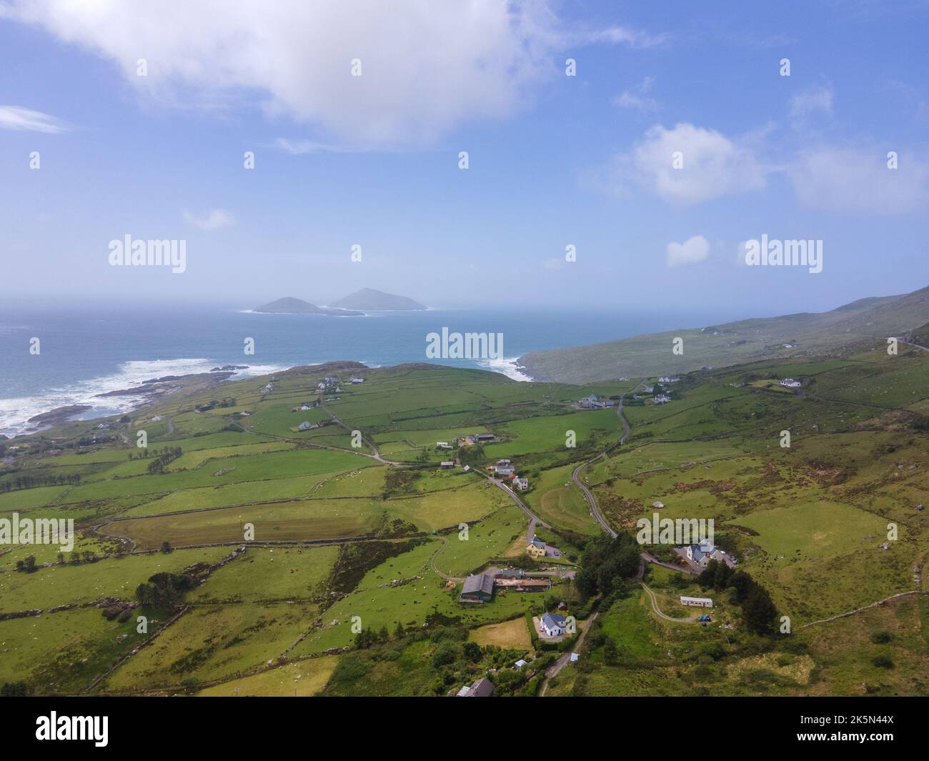 Ireland, County Kerry, Derrynane blue flag beach located over the Ring of Kerry, Wild Atlantic