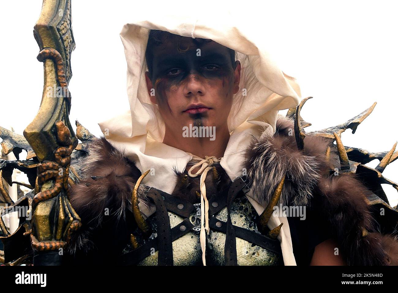 Cos Rom A cosplayer poses during the 29th edition of Romics, an international ...