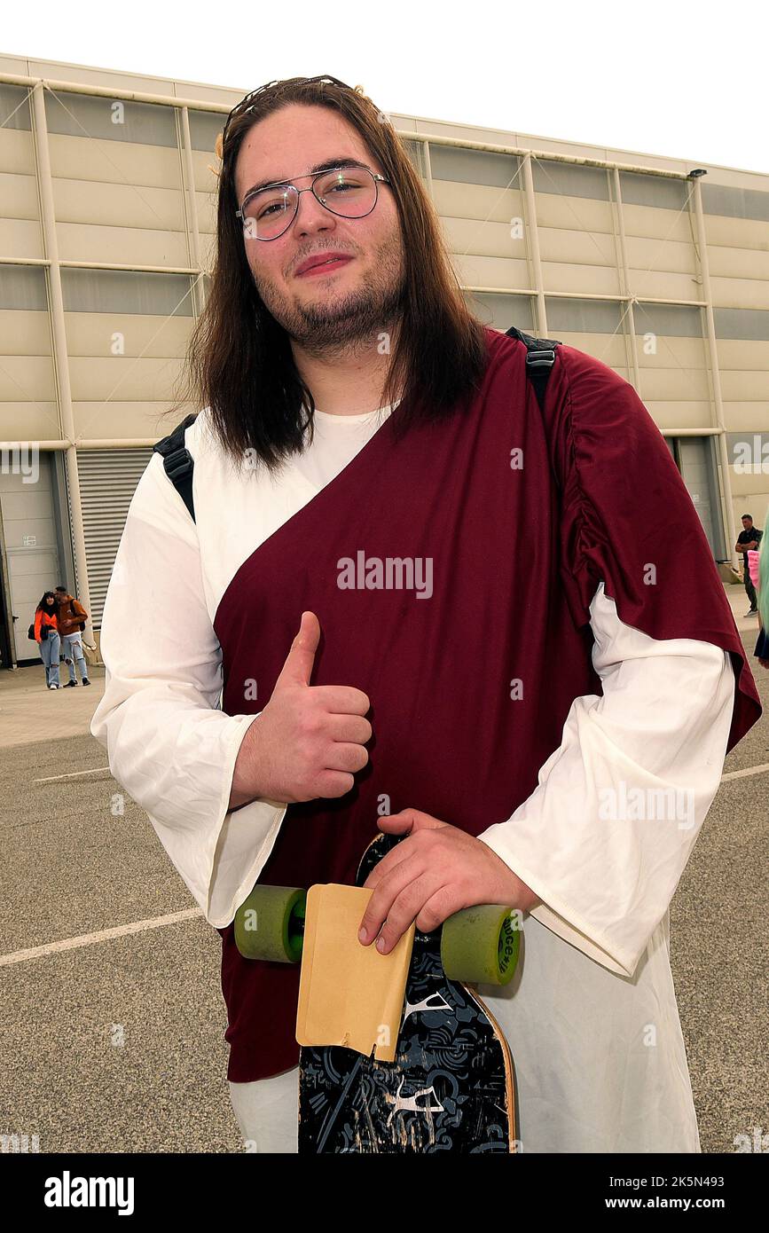 Cos Rom A cosplayer poses during the 29th edition of Romics, an international ...