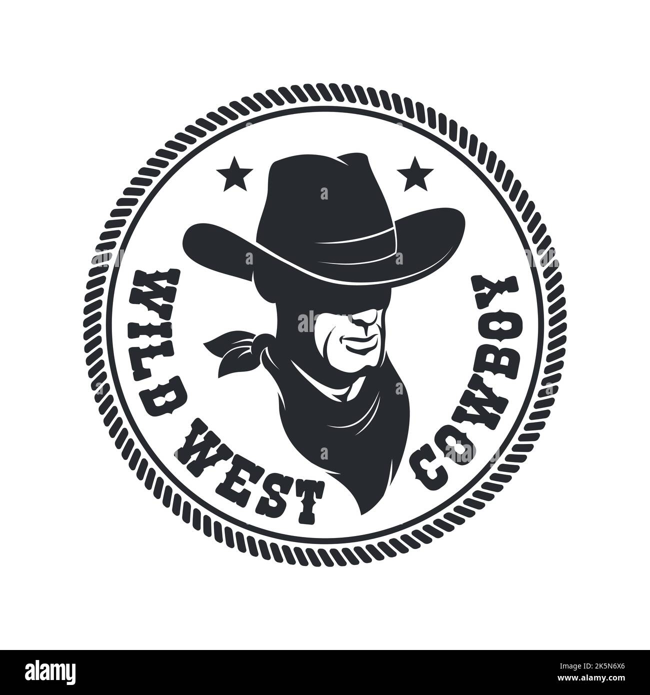 Wild West Cowboy Logo Stock Vector Image Art Alamy wild-west-true-kings-custom-performance-apparel