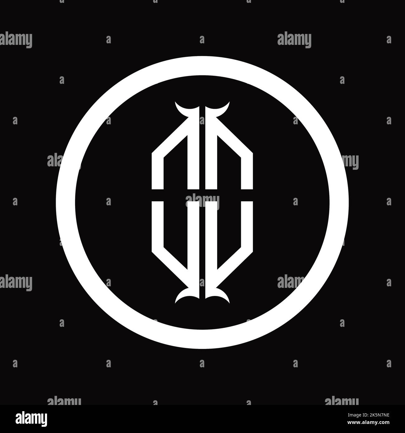 OO Logo monogram letter with hexagon horn shape design template Stock ...