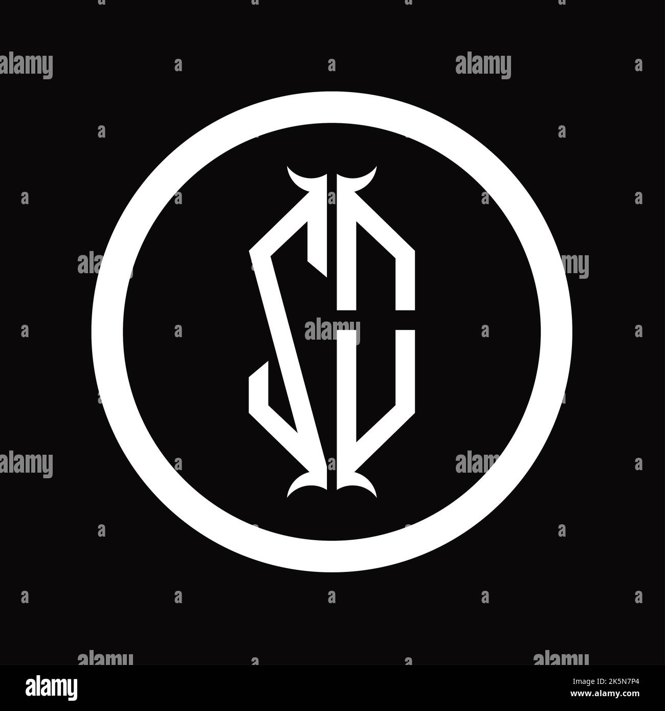OZ Logo monogram letter with hexagon horn shape design template Stock ...