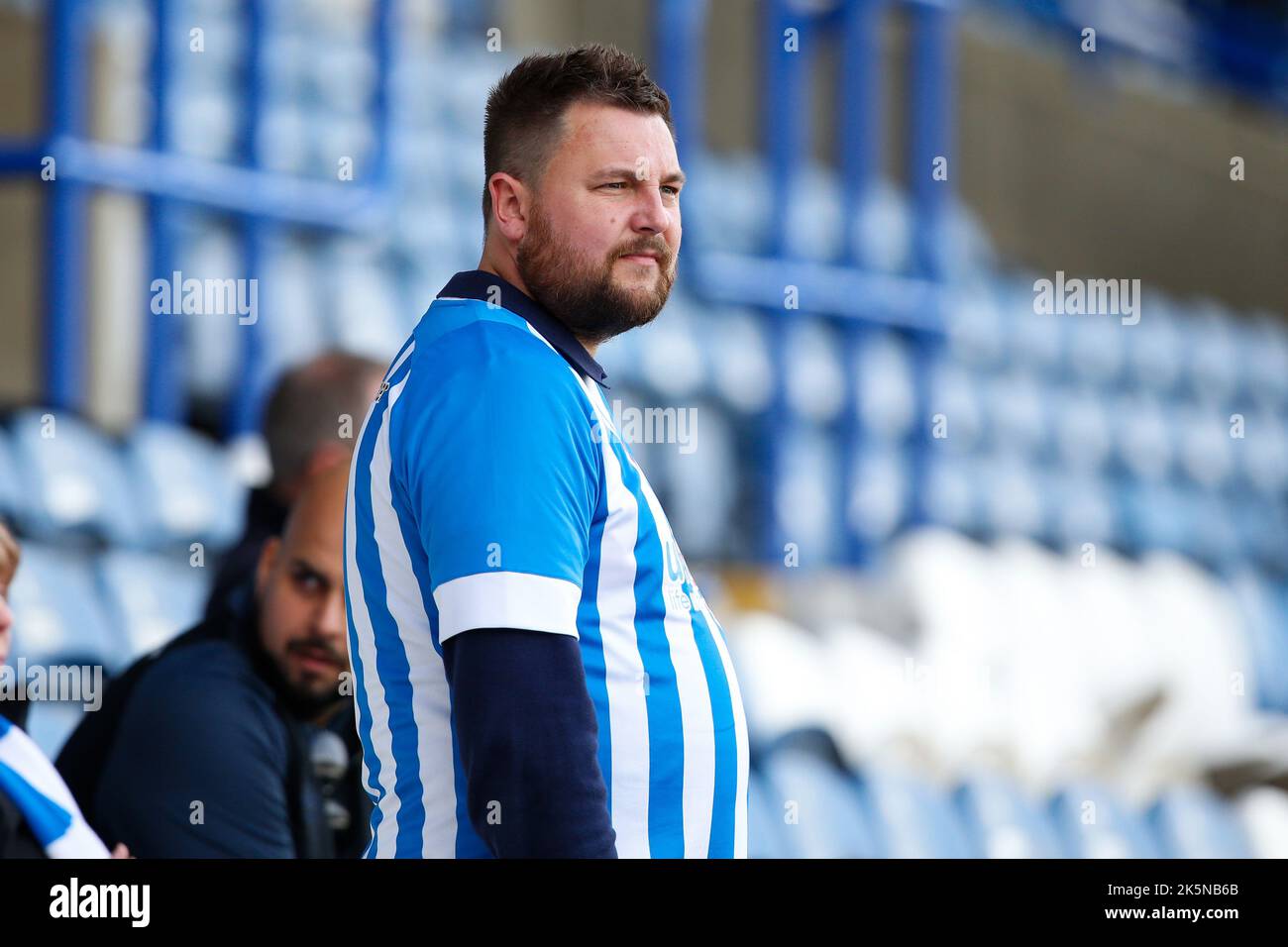 A fan of Huddersfield Town before the Sky Bet Championship match ...