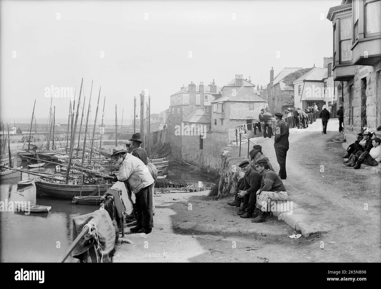 Francis Frith - Newlyn Harbour Cornwall, England, UK Stock Photo - Alamy