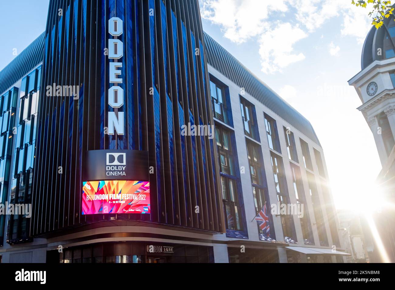 Odeon Luxe and The Londoner Hotel, Leicester Square, London, UK Stock Photo