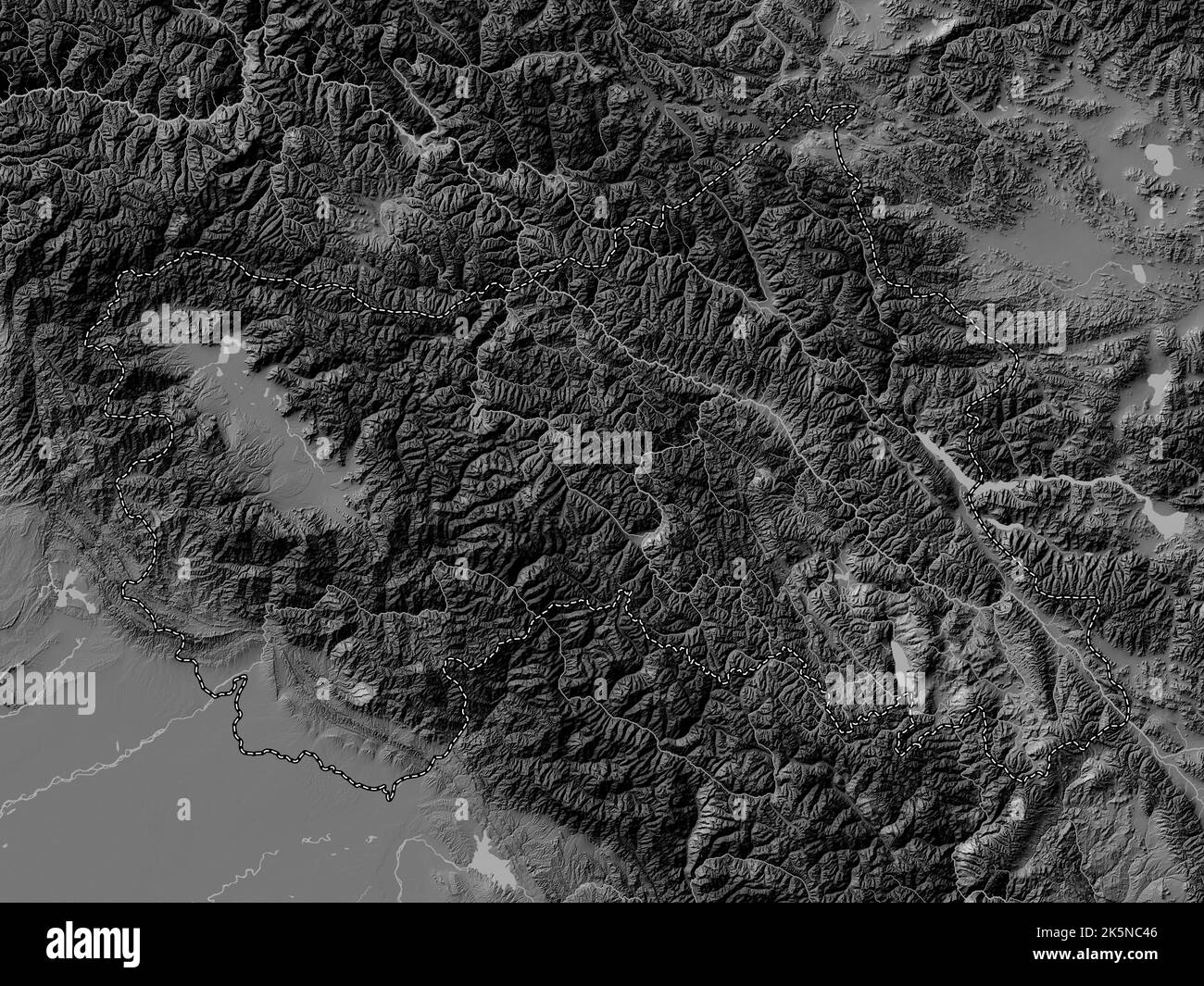 Jammu kashmir map Black and White Stock Photos & Images Alamy