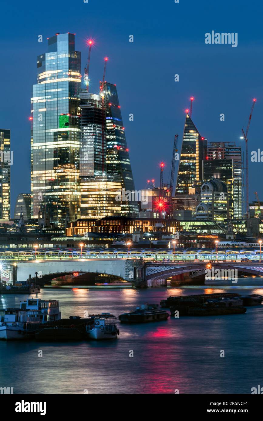 View of The City from Waterloo Bridge, London, UK Stock Photo