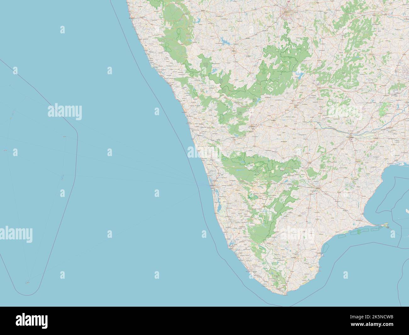 Kerala State Of India Open Street Map Stock Photo Alamy kerala-state-of-india-open-street-map-stock-photo-alamy