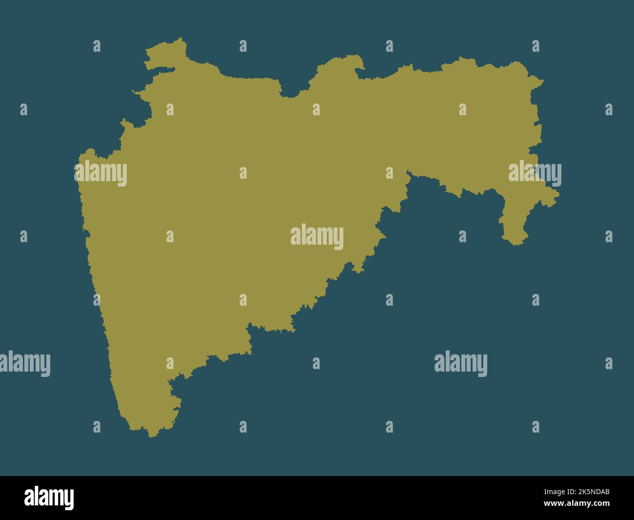 Maharashtra, State Of India. Solid Color Shape Stock Photo - Alamy