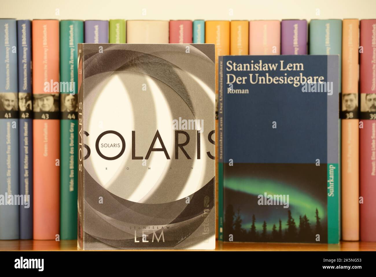 Solaris and The invincible is a science fiction novel by Polish author Stanisław Lem Stock Photo