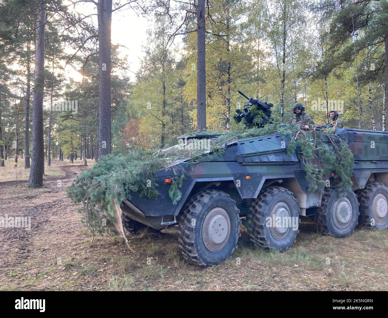 Gaiziunai, Germany. 09th Oct, 2022. A Bundeswehr "Boxer" military ...
