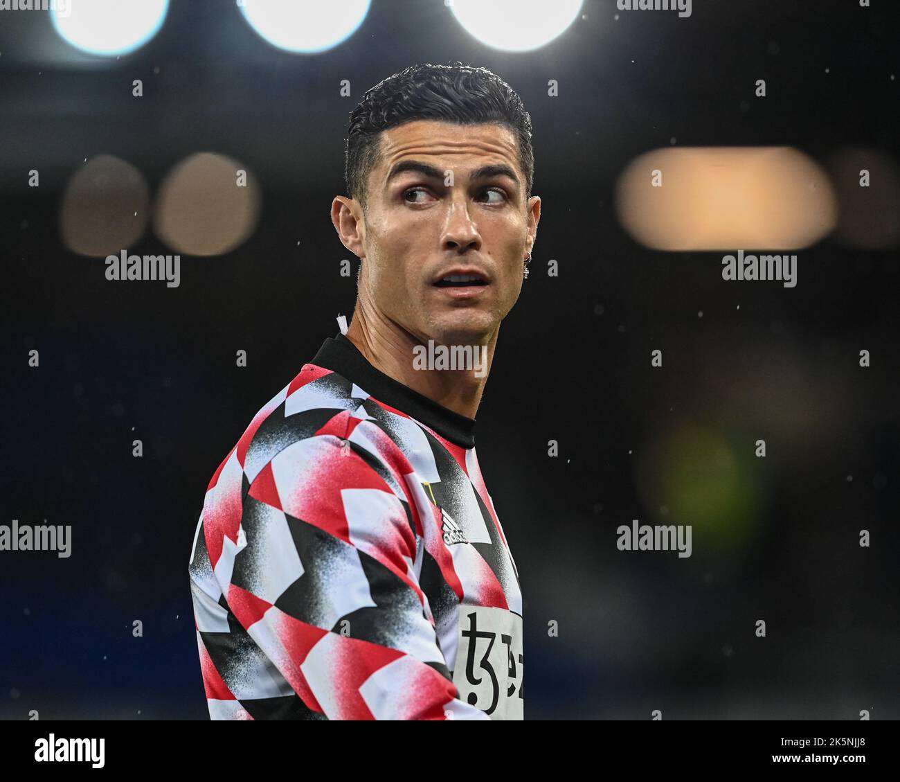 Cristiano Ronaldo #7 of Manchester United during the pre-game warmup 