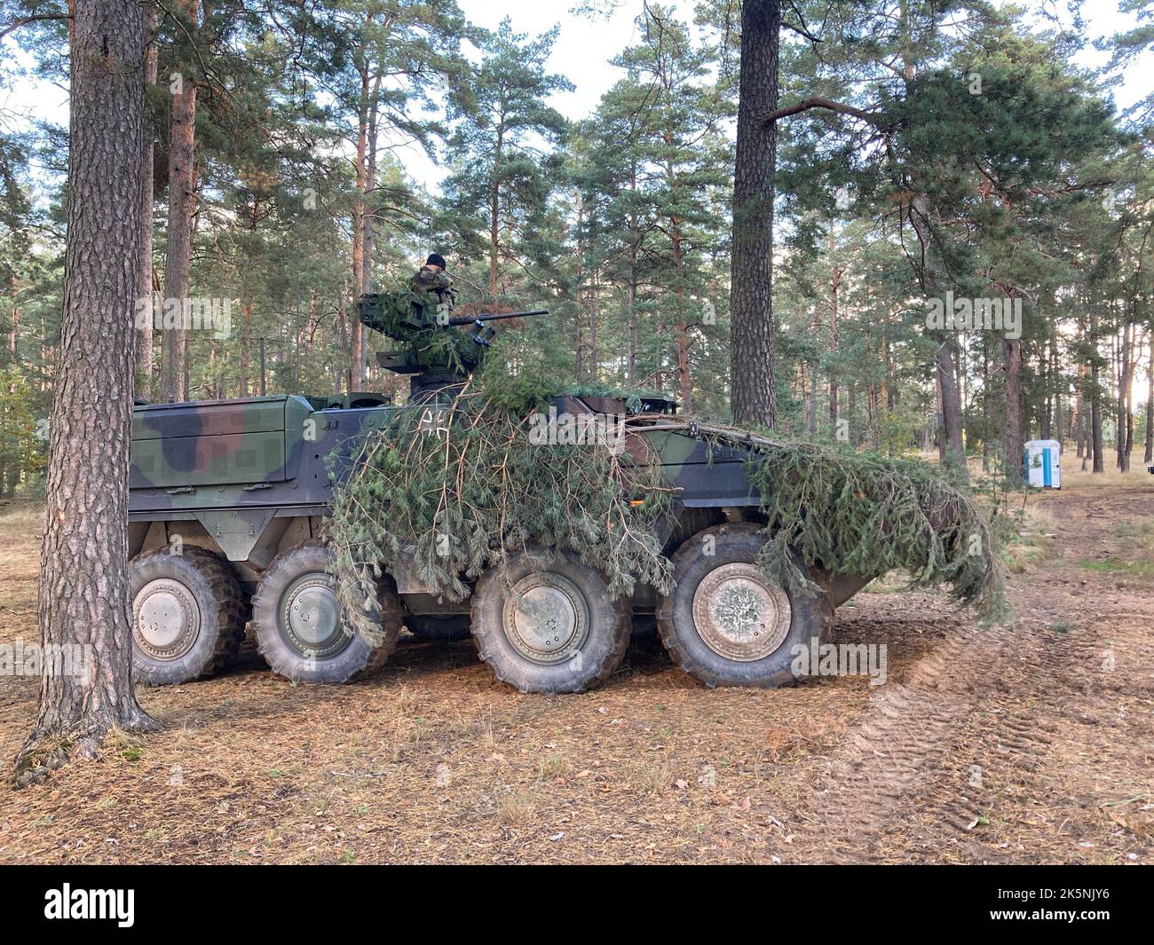 Gaiziunai, Germany. 09th Oct, 2022. A military vehicle of the type ...