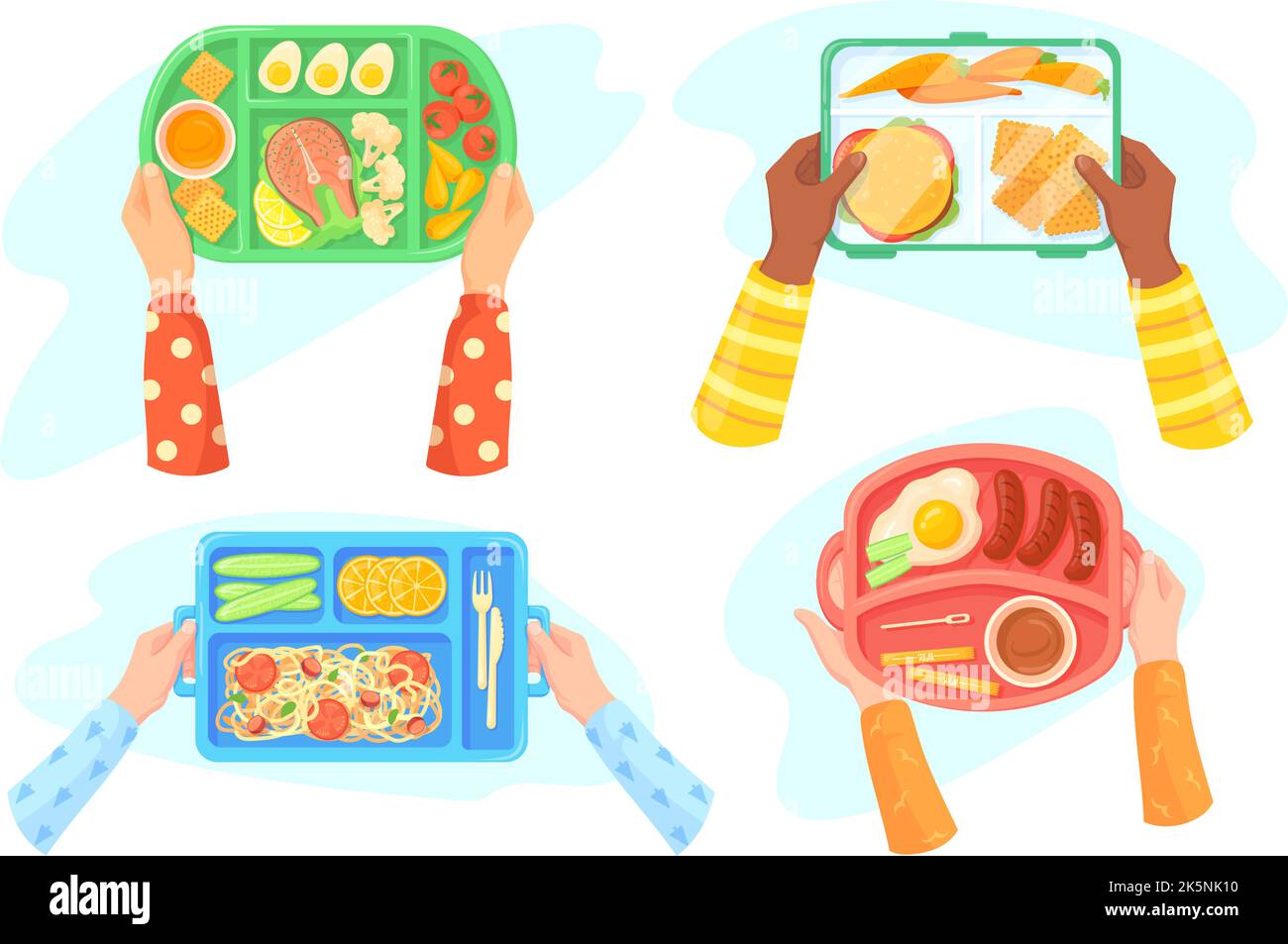 Kid lunch tray Stock Vector Images - Alamy